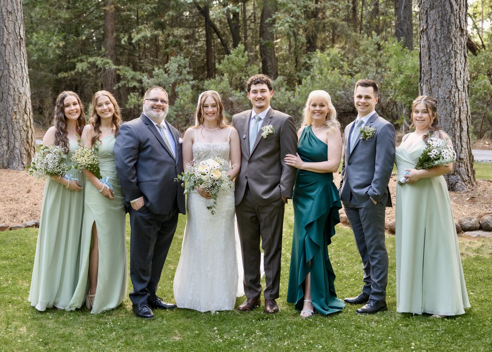 The Constant family at Samantha and Cameron's wedding